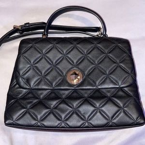 Kate Spade Natalia Smooth Quilted Top Handle Satchel Crossbody Bag